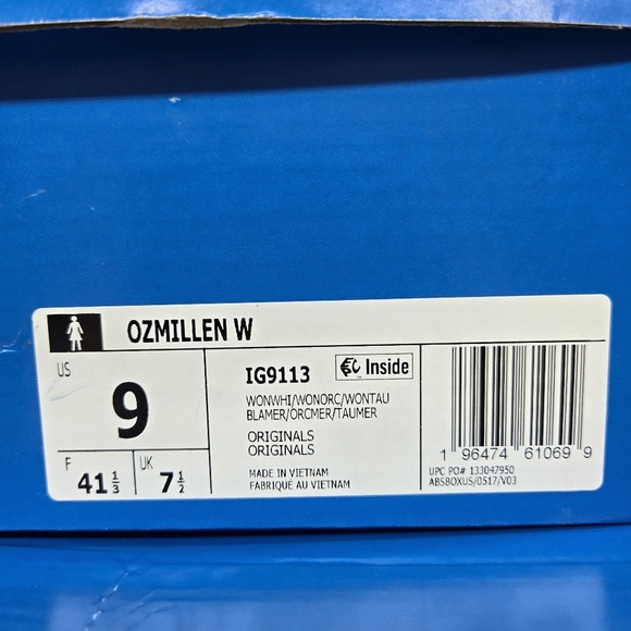 New Adidas Originals Ozmillen Beige Wonder White Orchid Women's Shoes Size 9 - Picture 8 of 8